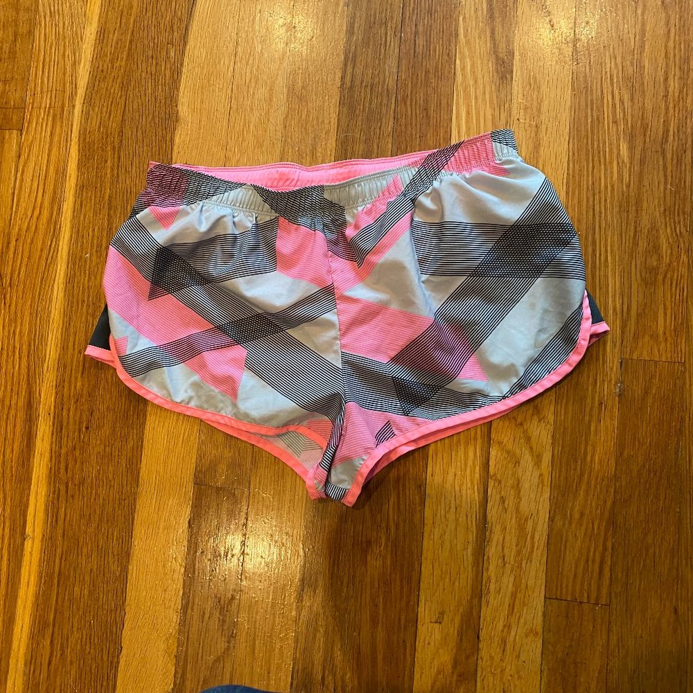 Nike Dri-Fit Brief Lined Running Shorts Pink/Gray/Black Size M-FINAL PRICE